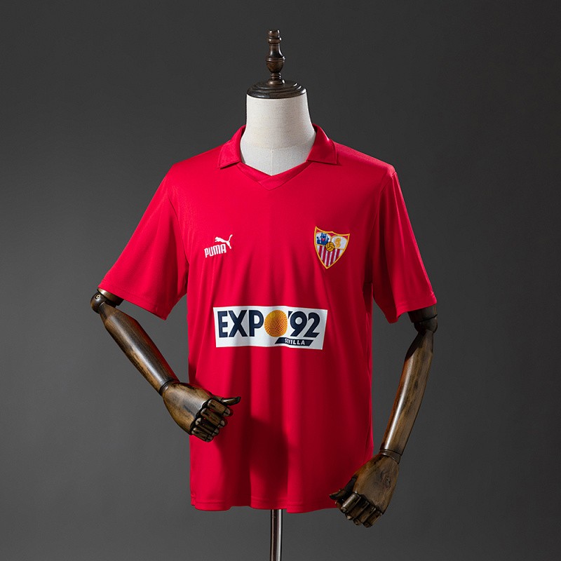 Camiseta retro visitante del Sevilla 87-90, tallas S-XXL